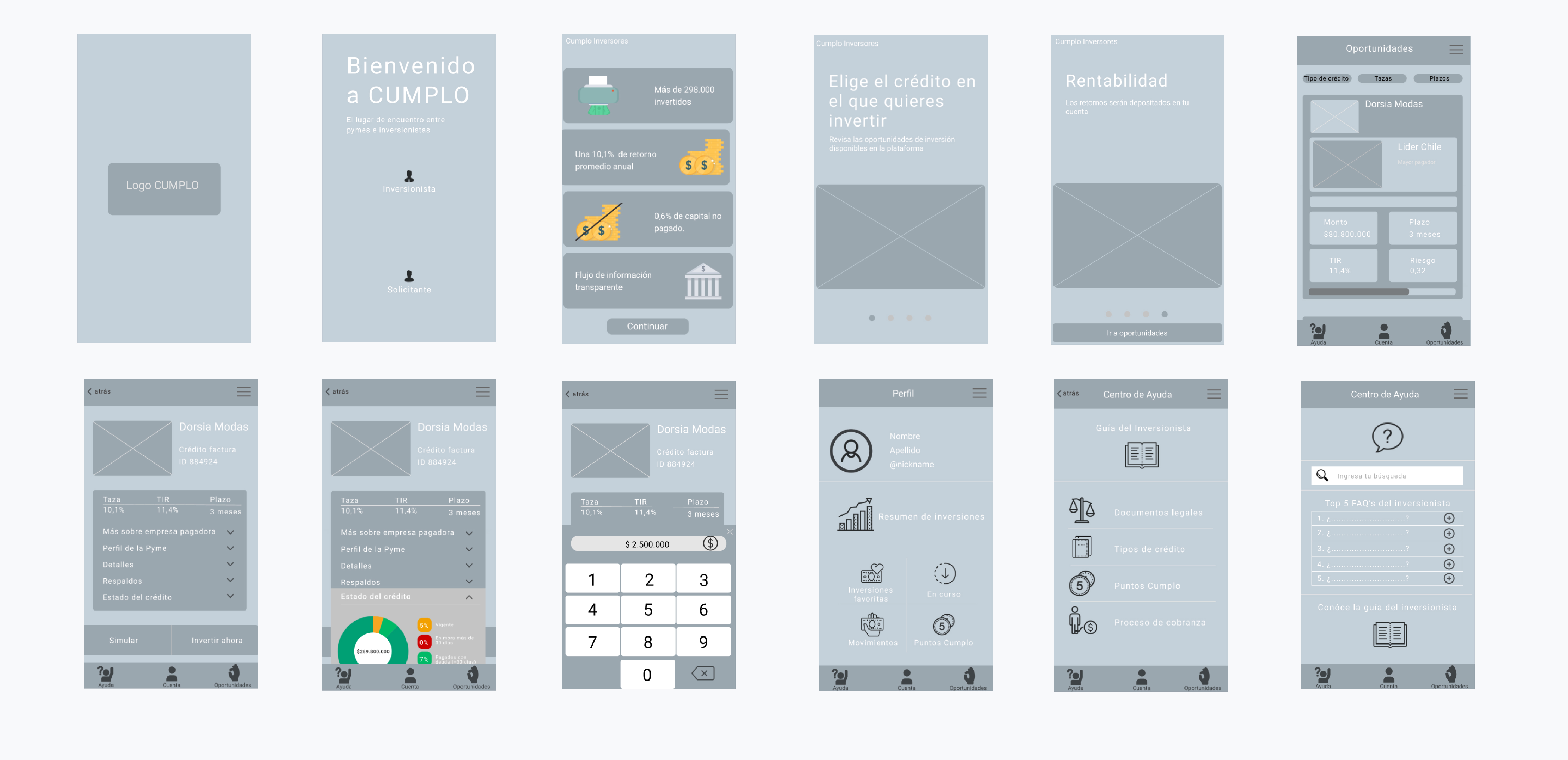 Wireframe Cumplo
